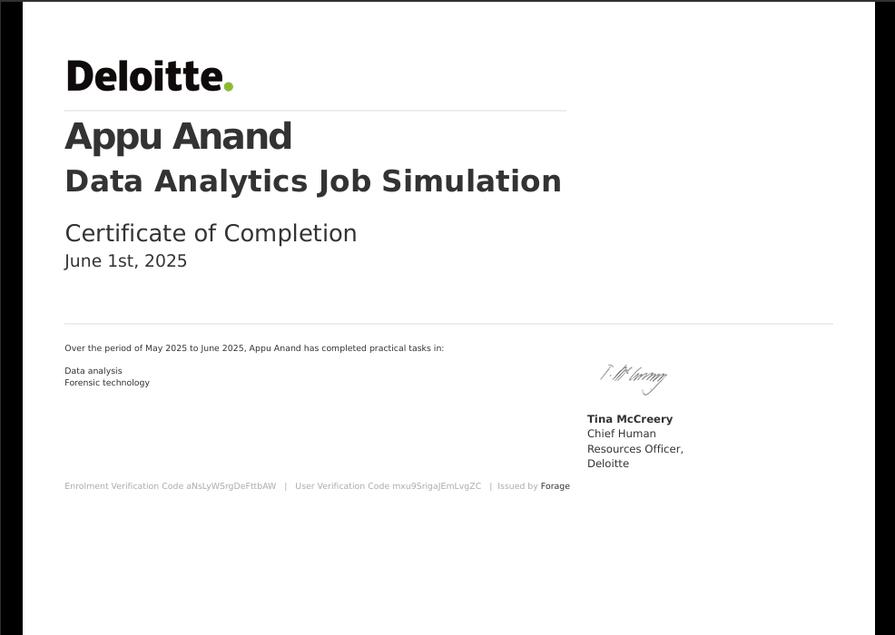 Deloitte Data Analytics Simulation
